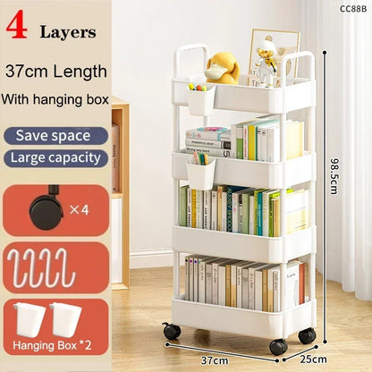 Mobile Storage Trolley – 5-Tier Organizer Cart with Wheels