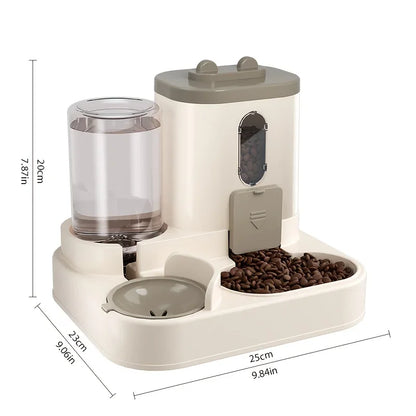 2-in-1 Automatic Cat Food and Water Dispenser