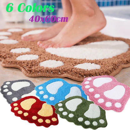 Paw Shaped Bathroom Rug