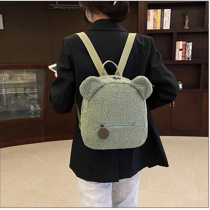Plush Bear Ear Mini Backpack