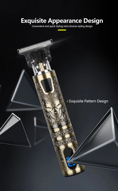 TrimMaster™ T9 LCD Precision Hair & Beard Trimmer – Professional Electric Clipper for Men