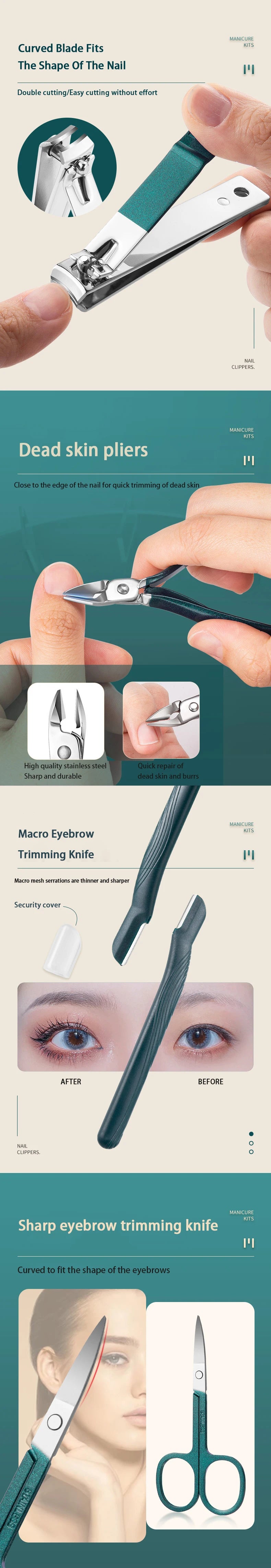 Deluxe Manicure & Pedicure Set With Travel Case