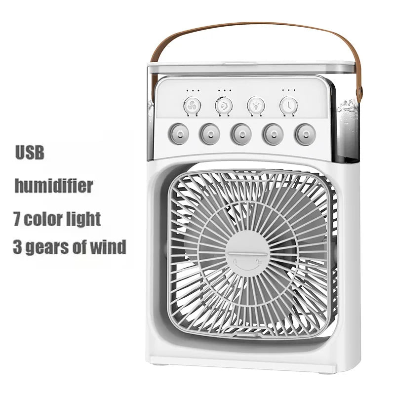 Advanced 3-in-1 Portable Air Cooler – Mini AC Fan + Humidifier + LED Night Light