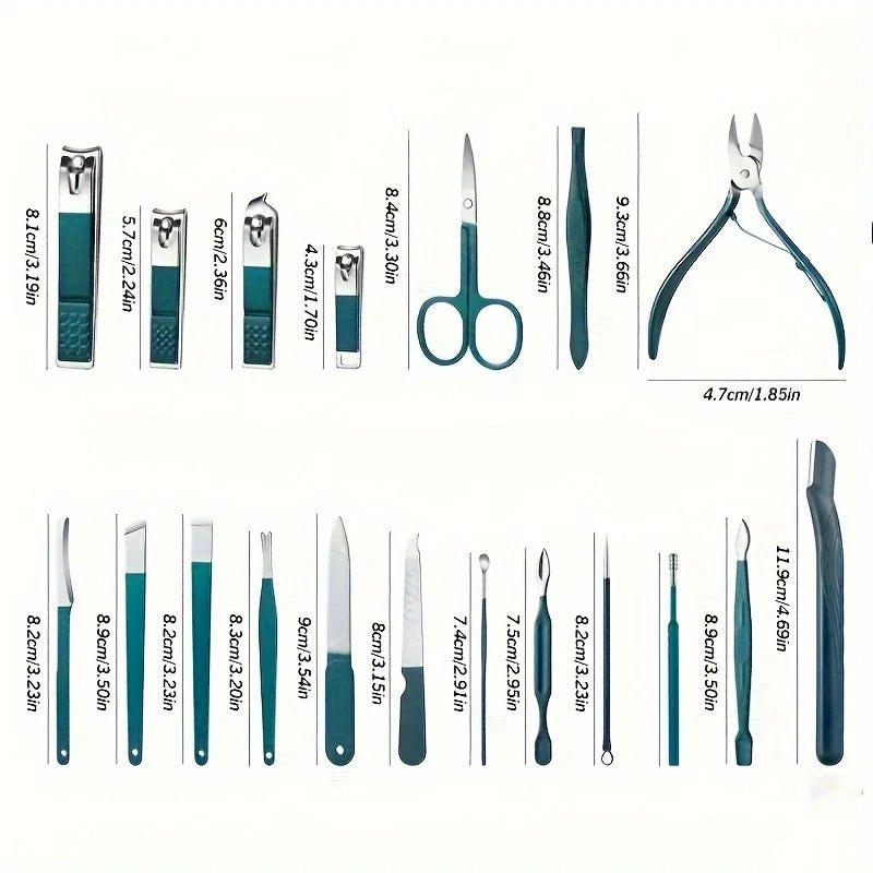 Deluxe Manicure & Pedicure Set With Travel Case