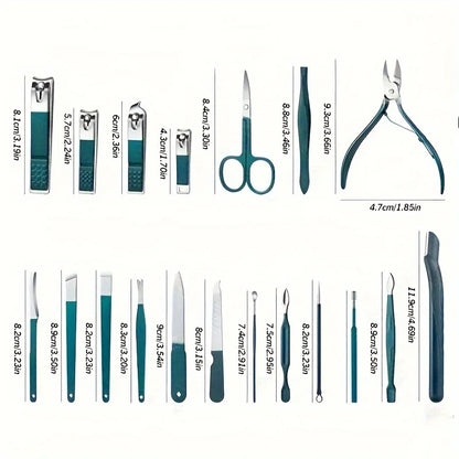 Deluxe Manicure & Pedicure Set With Travel Case