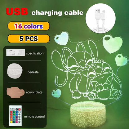 3D Illusion Stitch Night Light