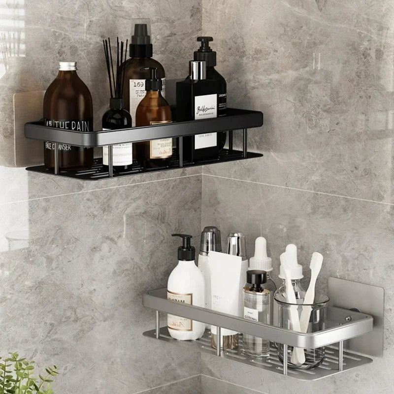 Wall-Mounted No-Drill Bathroom & Kitchen Shelf