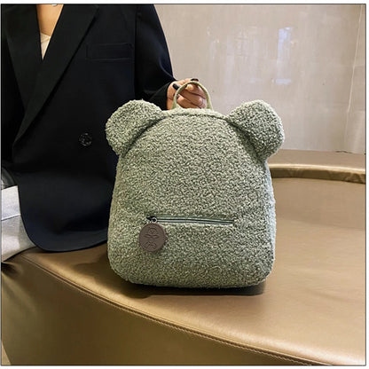 Plush Bear Ear Mini Backpack