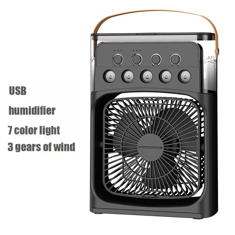 Advanced 3-in-1 Portable Air Cooler – Mini AC Fan + Humidifier + LED Night Light