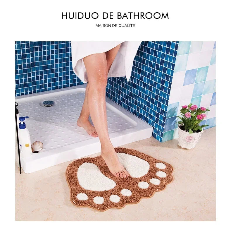 Paw Shaped Bathroom Rug