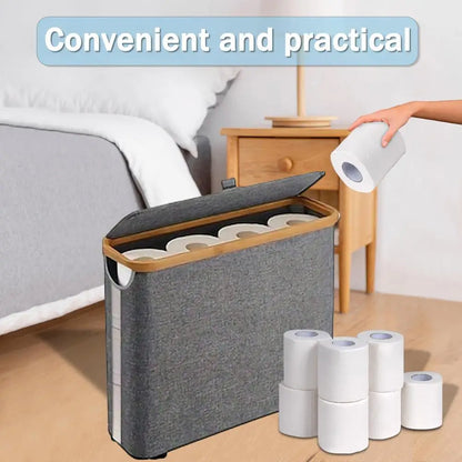 Toilet Paper Storage Basket with Lid