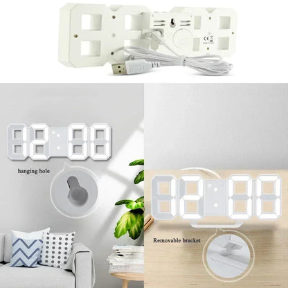 Modern 3D LED Digital Clock