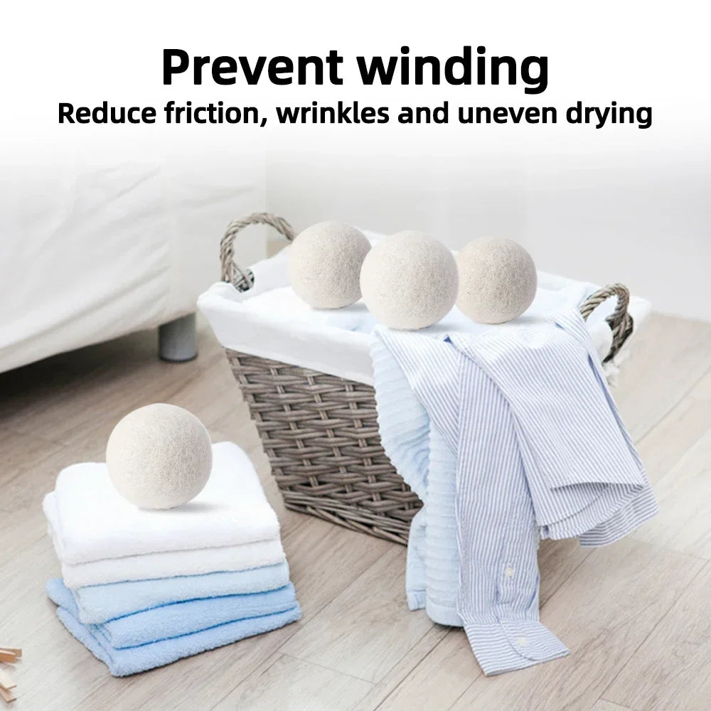 6Pcs Reusable Wool Dryer Balls