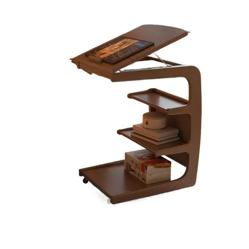 Solid Wood Movable Side Table