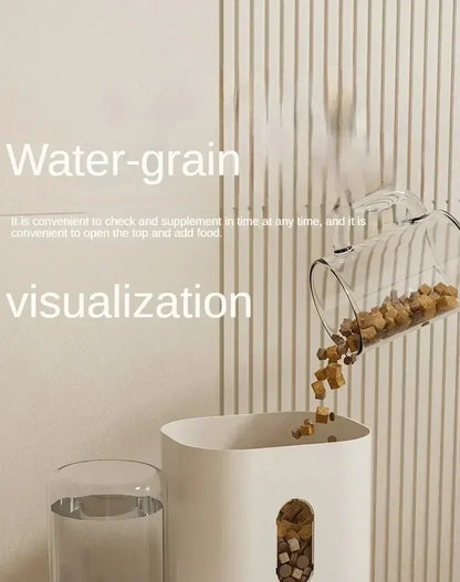 2-in-1 Food & Water Dispenser for Cats & Dogs
