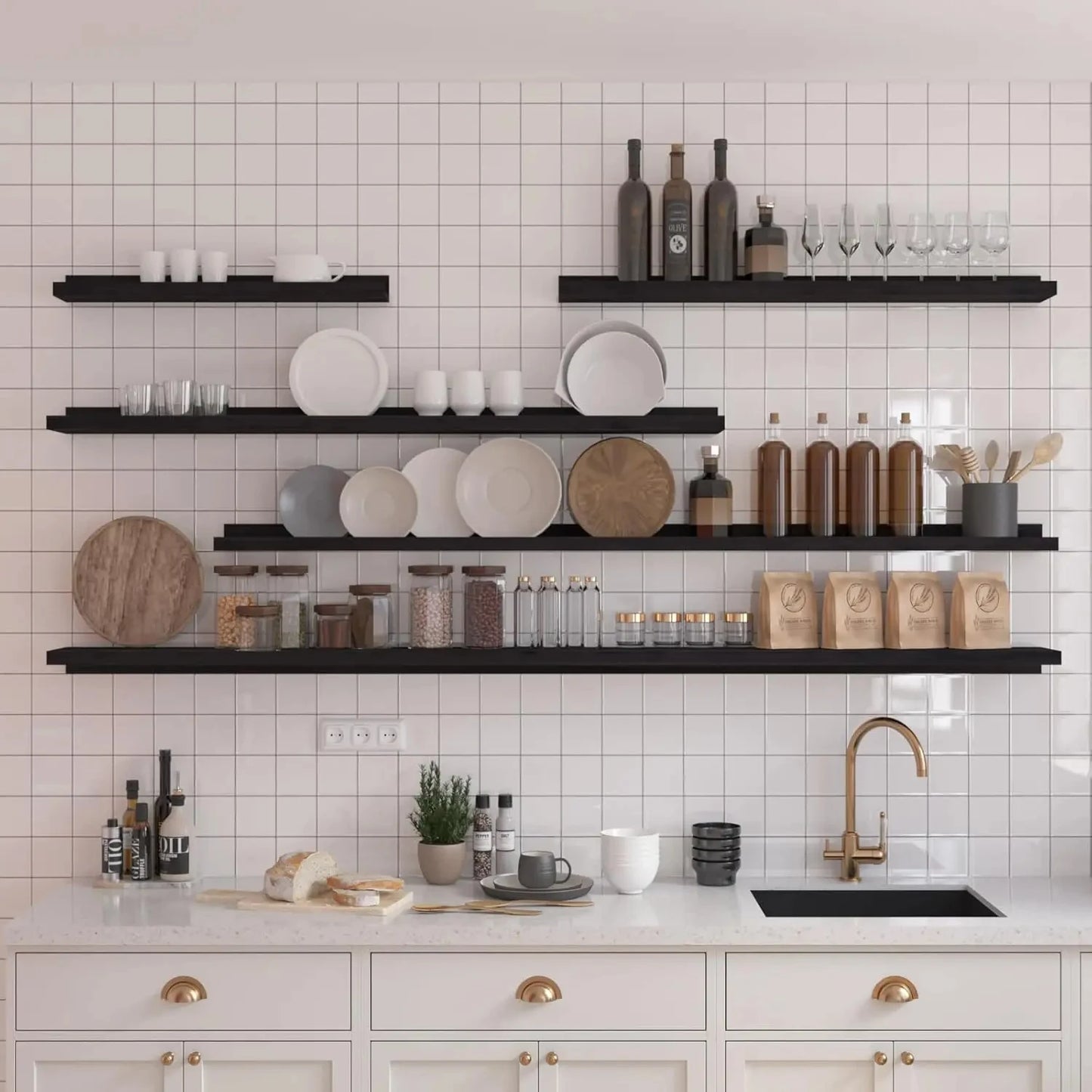 Aluminum Alloy Floating Wall Shelves