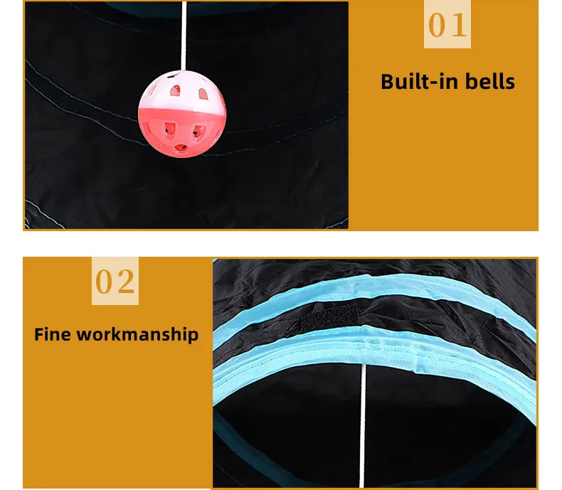 Foldable Cat Tunnel Play Toy