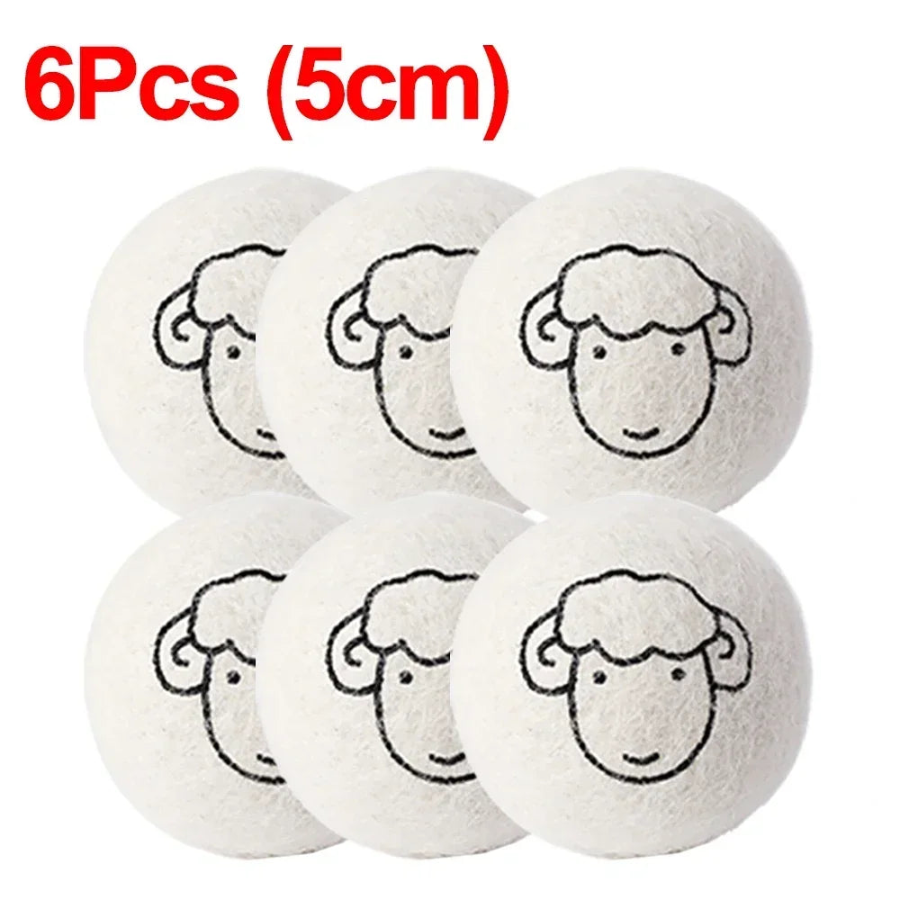 6Pcs Reusable Wool Dryer Balls