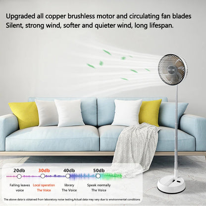 Portable Oscillating Standing Fan with Remote