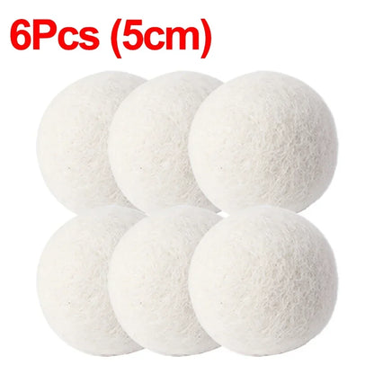 6Pcs Reusable Wool Dryer Balls