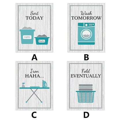 Modern Laundry Room Canvas Wall Art