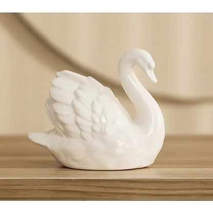 Lovers Swan Ceramic Figurines