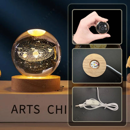 3D Crystal Ball Night Light