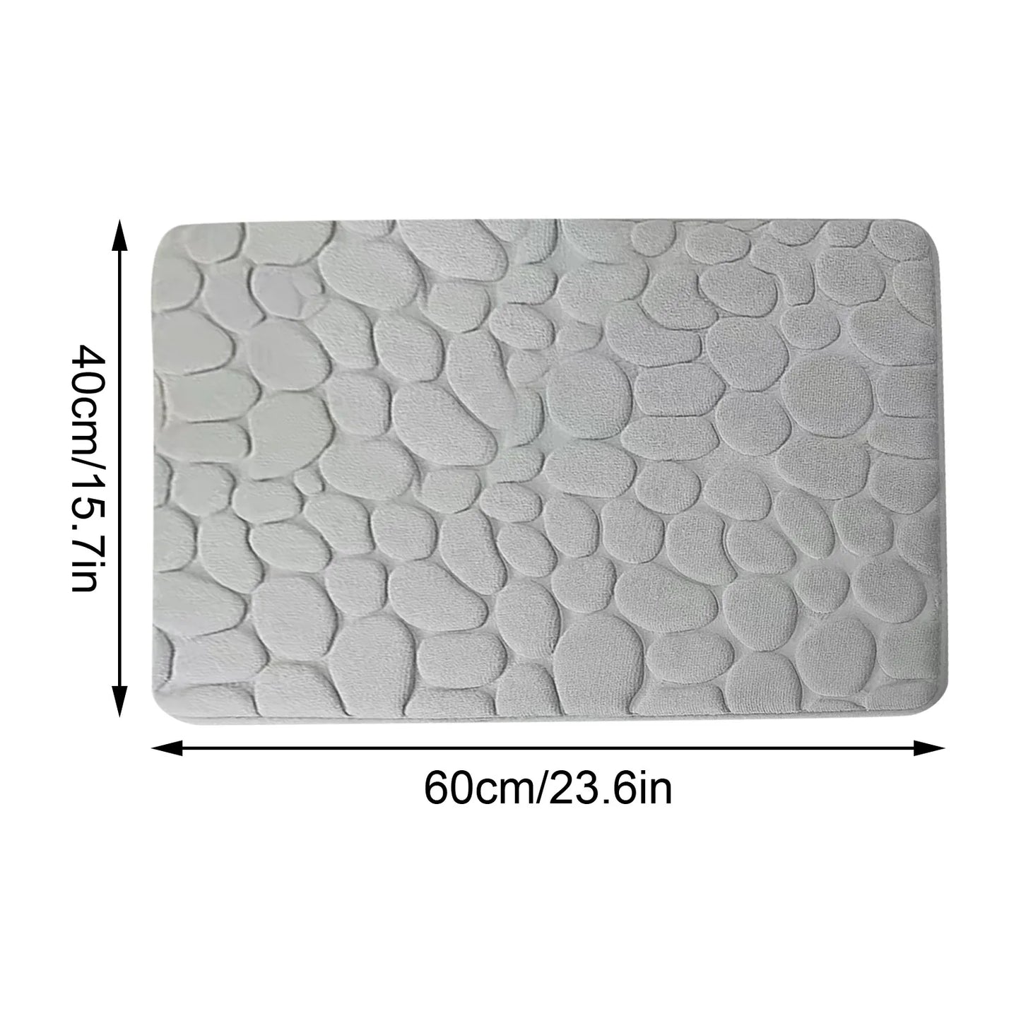 Cobblestone Embossed Bathroom Mat