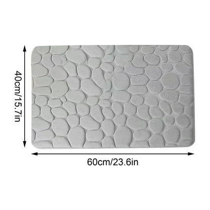 Cobblestone Embossed Bathroom Mat