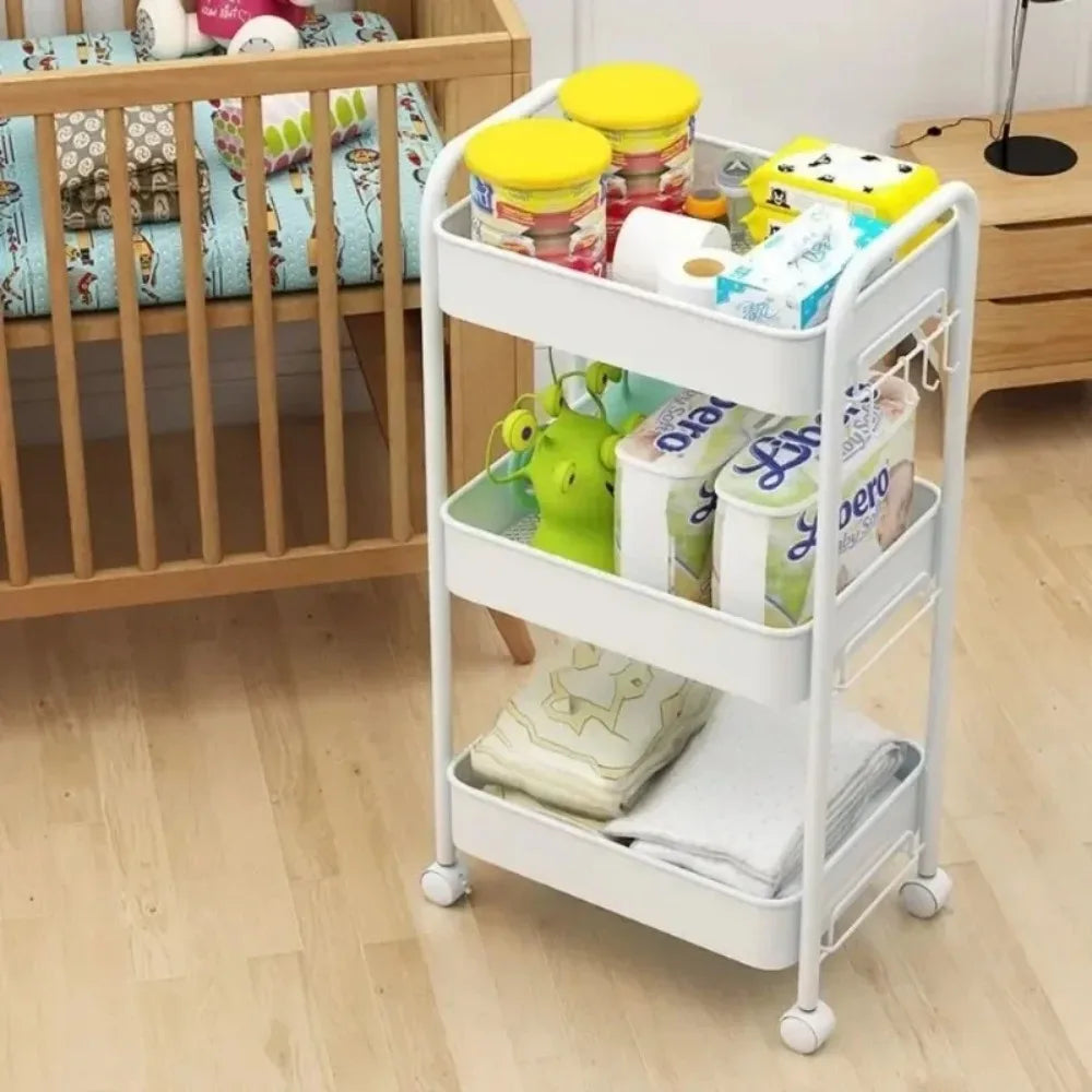 Mobile Storage Trolley – 5-Tier Organizer Cart with Wheels