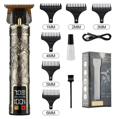 TrimMaster™ T9 LCD Precision Hair & Beard Trimmer – Professional Electric Clipper for Men