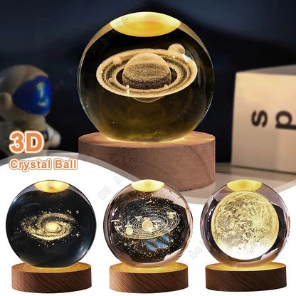 3D Crystal Ball Night Light