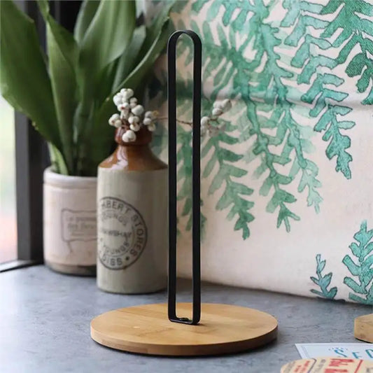 Bamboo Paper Towel Holder