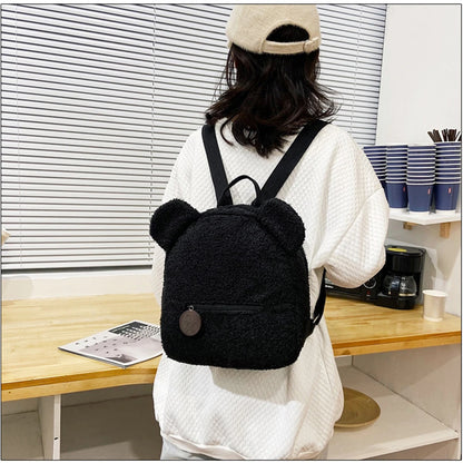 Plush Bear Ear Mini Backpack