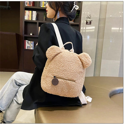 Plush Bear Ear Mini Backpack