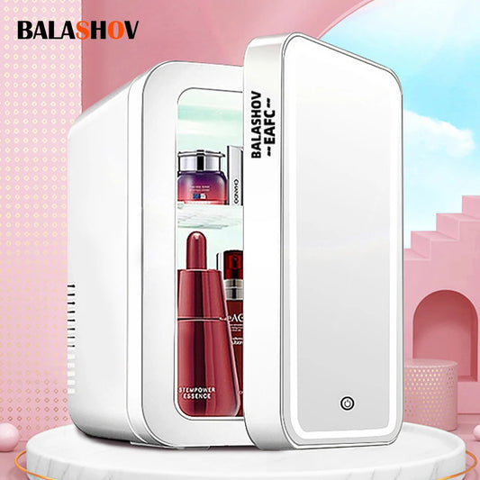 GLAMCHILL | 4L Mini Beauty Fridge with LED Mirror