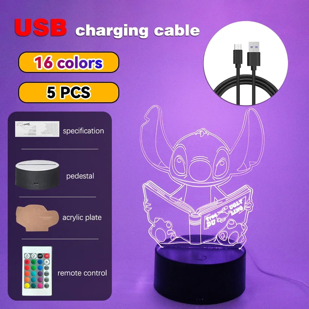 3D Illusion Stitch Night Light