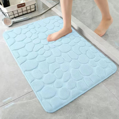 Cobblestone Embossed Bathroom Mat