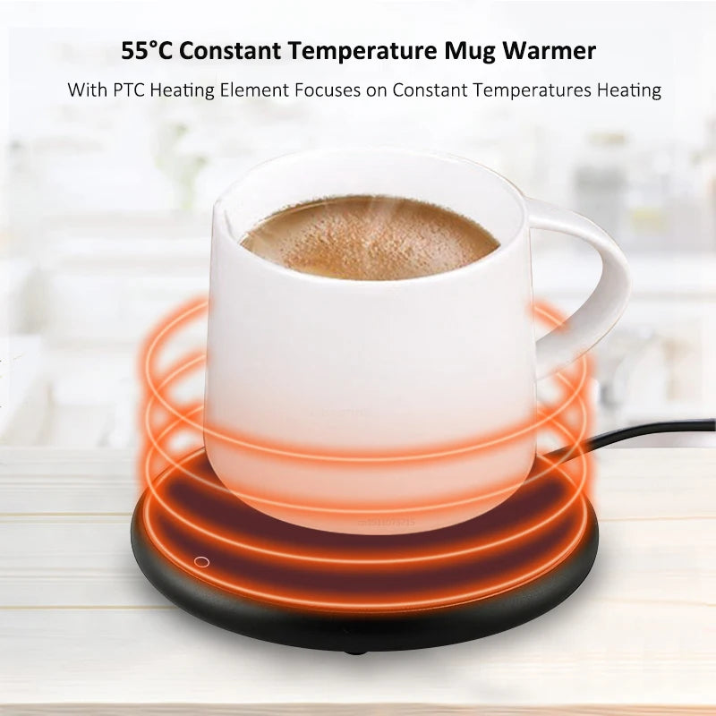 USB Mug Warmer – Electric Coffee Cup Heater with Thermostatic Coaster