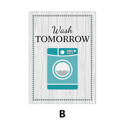 Modern Laundry Room Canvas Wall Art