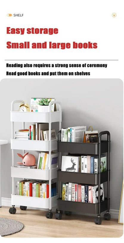Mobile Storage Trolley – 5-Tier Organizer Cart with Wheels